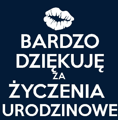 Granatowa kartka bardzo dziękuję za życzenia
